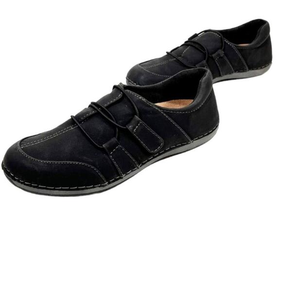 NWT! Earth Origins Nubuck Adjustable Slip-Ons - Black - Picture 1 of 6